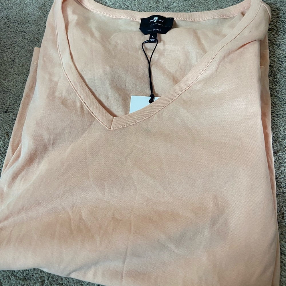 COPY - 7 for All Mankind Peach TShirt NWT